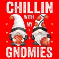 Funny Gnome For Basketball Lovers Chillin With My Gnomies Gift Santa Hat thumb 1