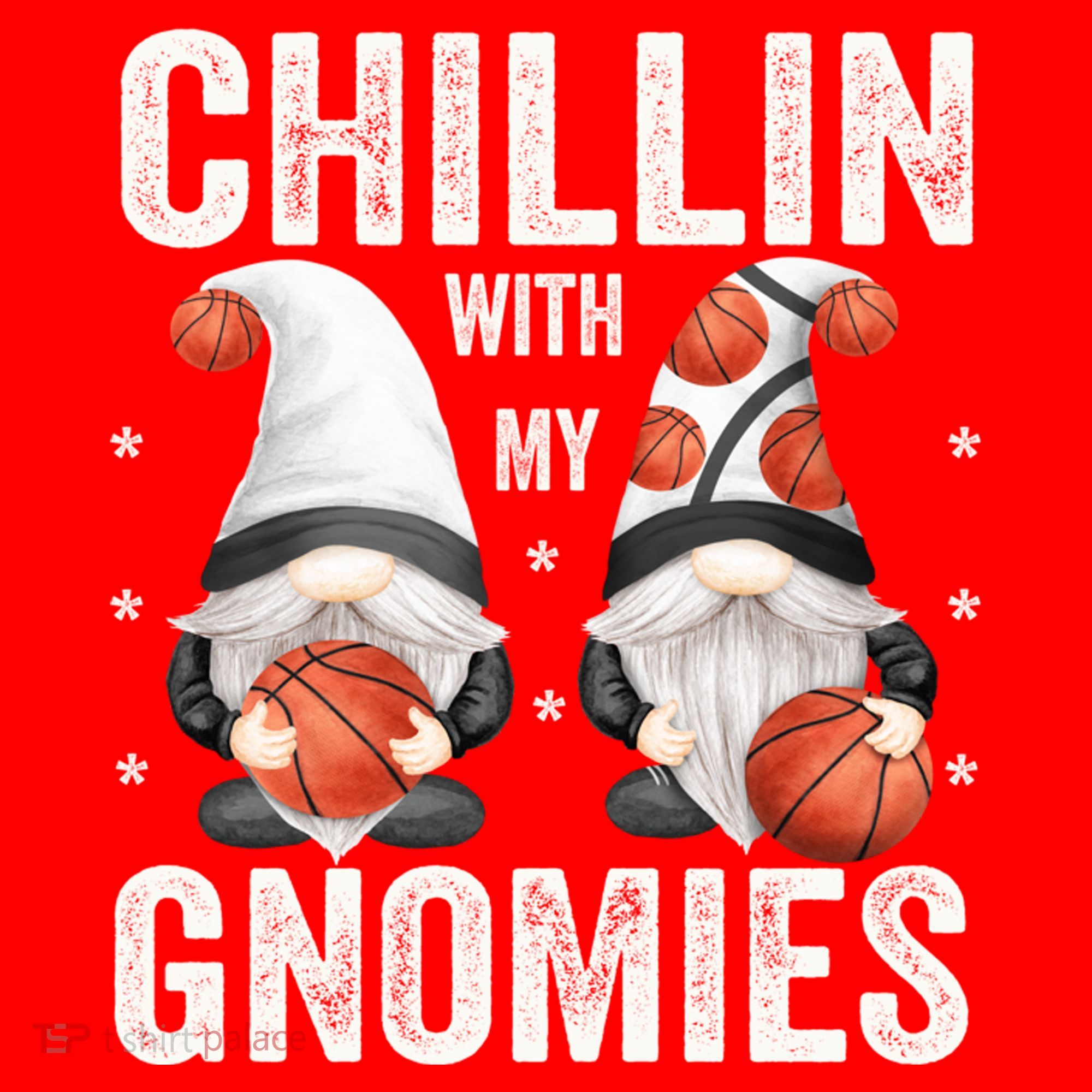 Funny Gnome For Basketball Lovers Chillin With My Gnomies Gift Santa Hat