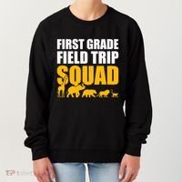 First Grade Field Trip Squad 1st Grade Zoo Crew Safari Women's Sweatshirt thumb 0