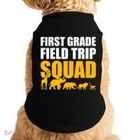 First Grade Field Trip Squad 1st Grade Zoo Crew Safari Doggie Tank thumb 0