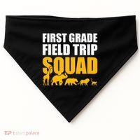 First Grade Field Trip Squad 1st Grade Zoo Crew Safari USA-Made Doggie Bandana thumb 0