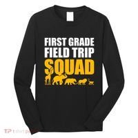 First Grade Field Trip Squad 1st Grade Zoo Crew Safari Long Sleeve Shirt thumb 0