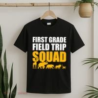 First Grade Field Trip Squad 1st Grade Zoo Crew Safari T-Shirt thumb 2