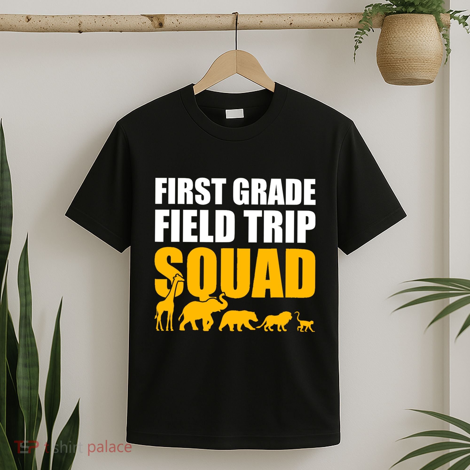 First Grade Field Trip Squad 1st Grade Zoo Crew Safari T-Shirt