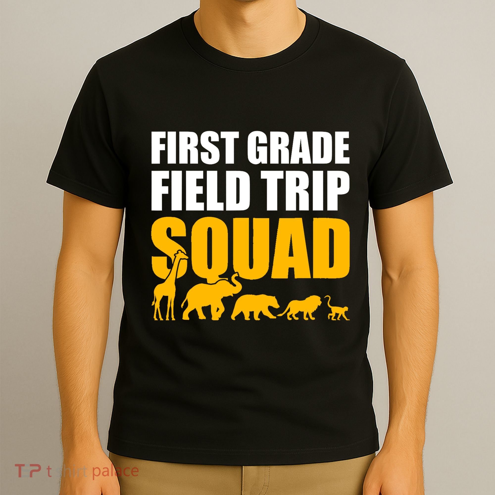 First Grade Field Trip Squad 1st Grade Zoo Crew Safari T-Shirt