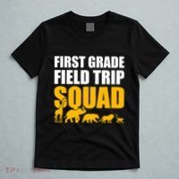 First Grade Field Trip Squad 1st Grade Zoo Crew Safari T-Shirt thumb 5