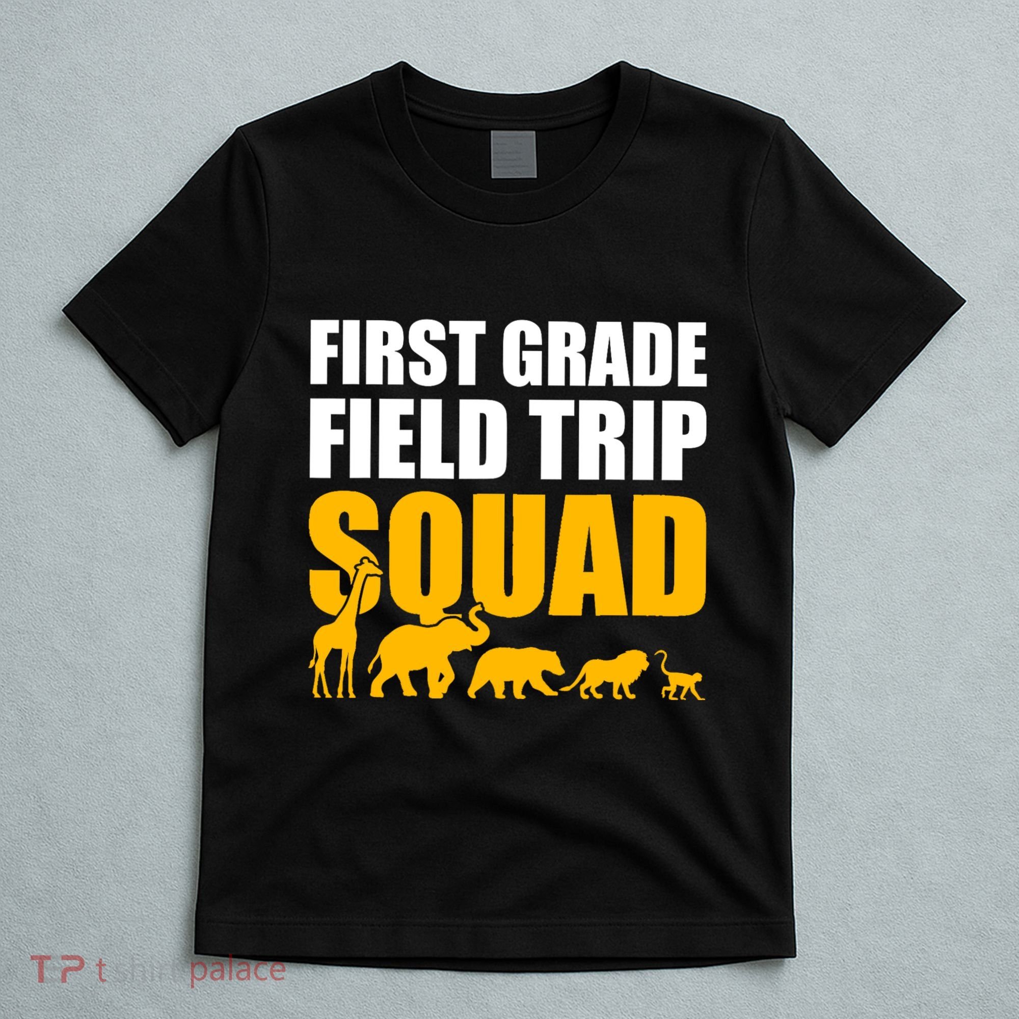First Grade Field Trip Squad 1st Grade Zoo Crew Safari T-Shirt