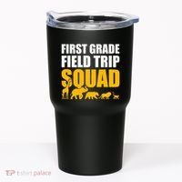 First Grade Field Trip Squad 1st Grade Zoo Crew Safari Tumbler thumb 0