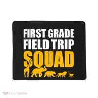 First Grade Field Trip Squad 1st Grade Zoo Crew Safari Mousepad thumb 0