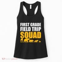 First Grade Field Trip Squad 1st Grade Zoo Crew Safari Women's Tank Top thumb 0