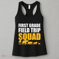 First Grade Field Trip Squad 1st Grade Zoo Crew Safari Women's Tank Top thumb 3