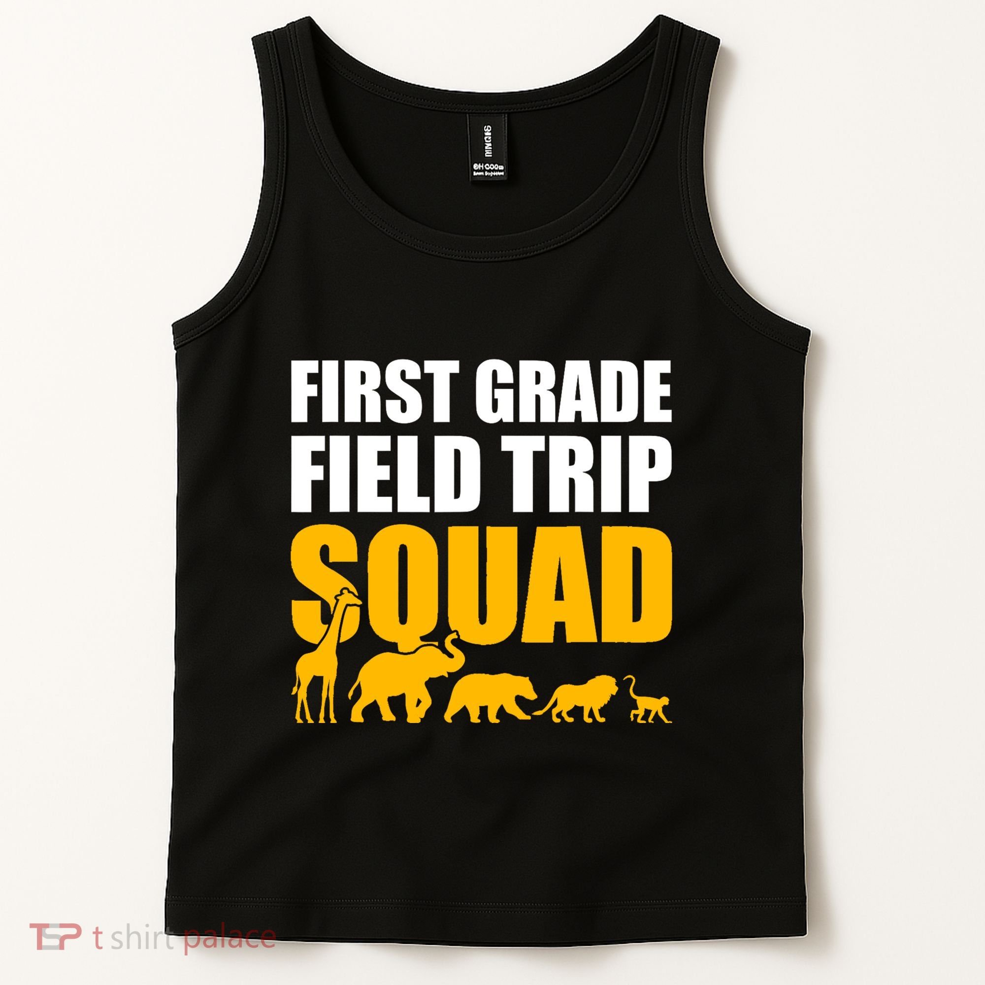 First Grade Field Trip Squad 1st Grade Zoo Crew Safari Tank Top