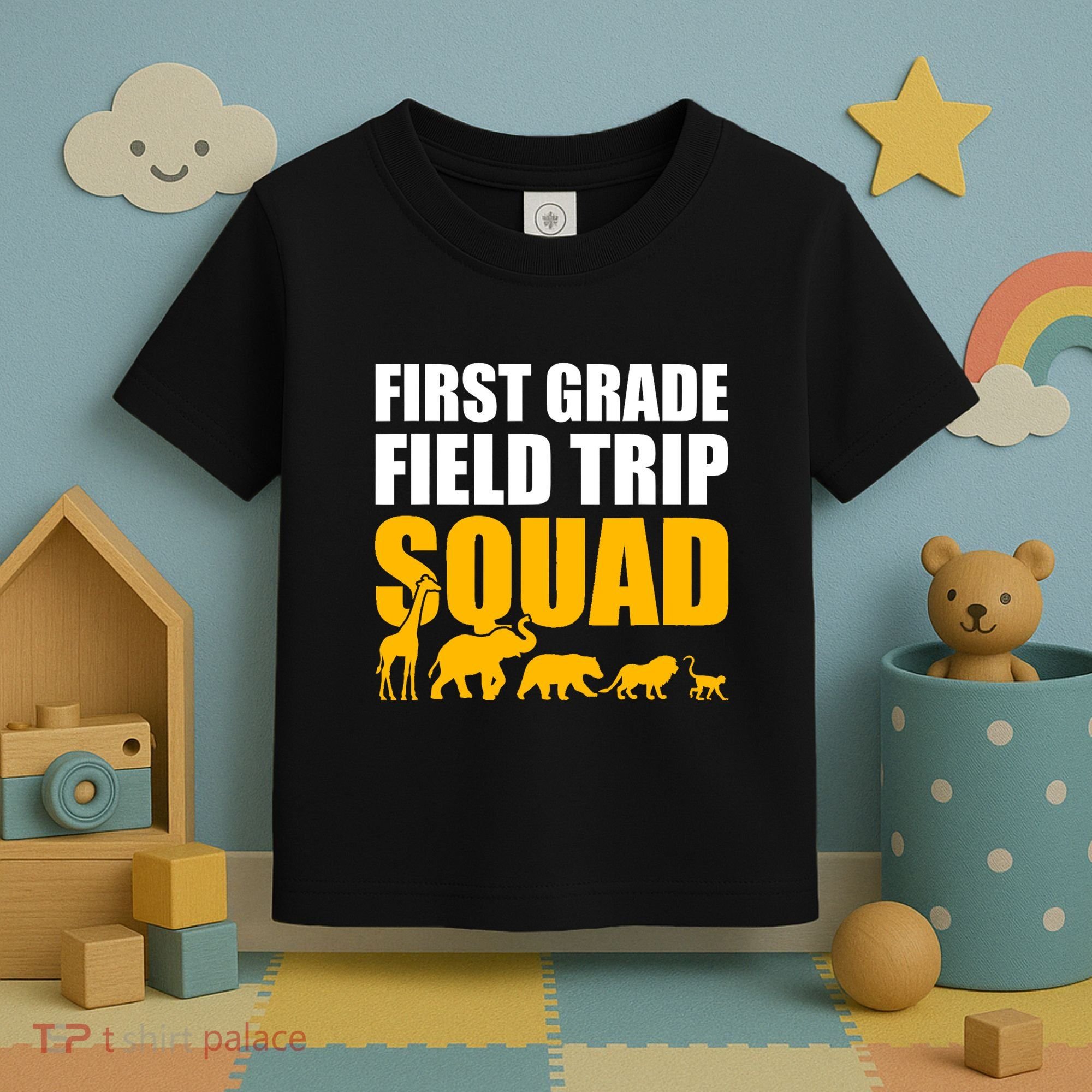 First Grade Field Trip Squad 1st Grade Zoo Crew Safari Toddler T-Shirt