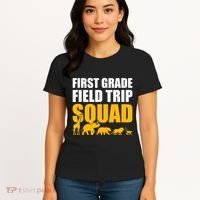 First Grade Field Trip Squad 1st Grade Zoo Crew Safari Women's T-Shirt thumb 4