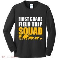 First Grade Field Trip Squad 1st Grade Zoo Crew Safari Kids Long Sleeve Shirt thumb 0