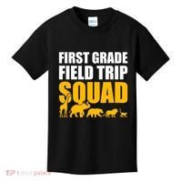 First Grade Field Trip Squad 1st Grade Zoo Crew Safari Kids T-Shirt thumb 0