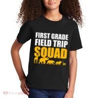 First Grade Field Trip Squad 1st Grade Zoo Crew Safari Kids T-Shirt thumb 2