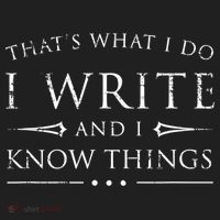 Funny Gift For Writers I Write And I Know Things Funny Sarcastic Writer Gift Beanie thumb 2