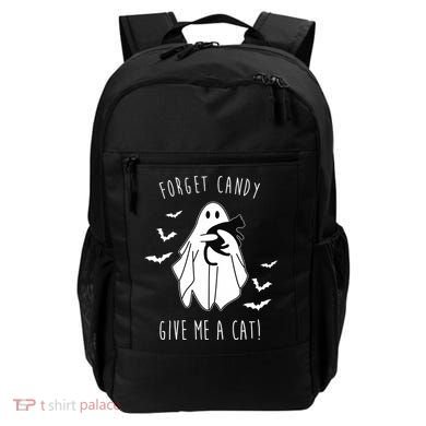 Funny Ghost Forget Candy Give Me A Cat Halloween Backpack