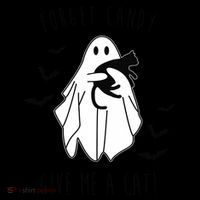 Funny Ghost Forget Candy Give Me A Cat Halloween Coffee Mug thumb 5