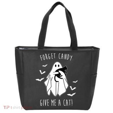 Funny Ghost Forget Candy Give Me A Cat Halloween Bag