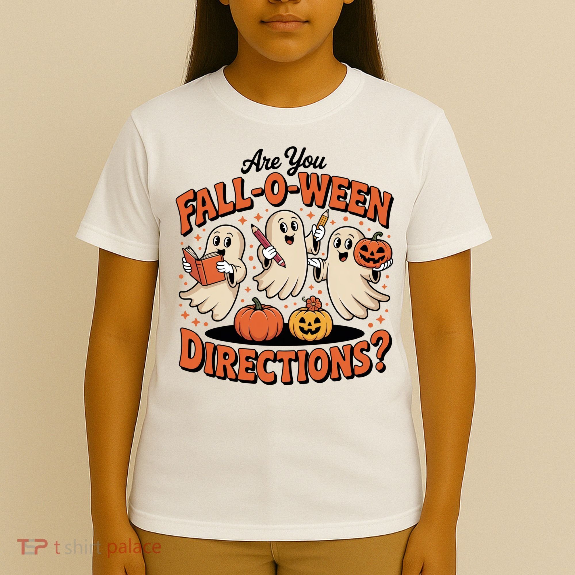 Funny Gift For Halloween Teachers Are You Fall O Ween Directions T-Shirt