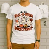 Funny Gift For Halloween Teachers Are You Fall O Ween Directions T-Shirt thumb 6