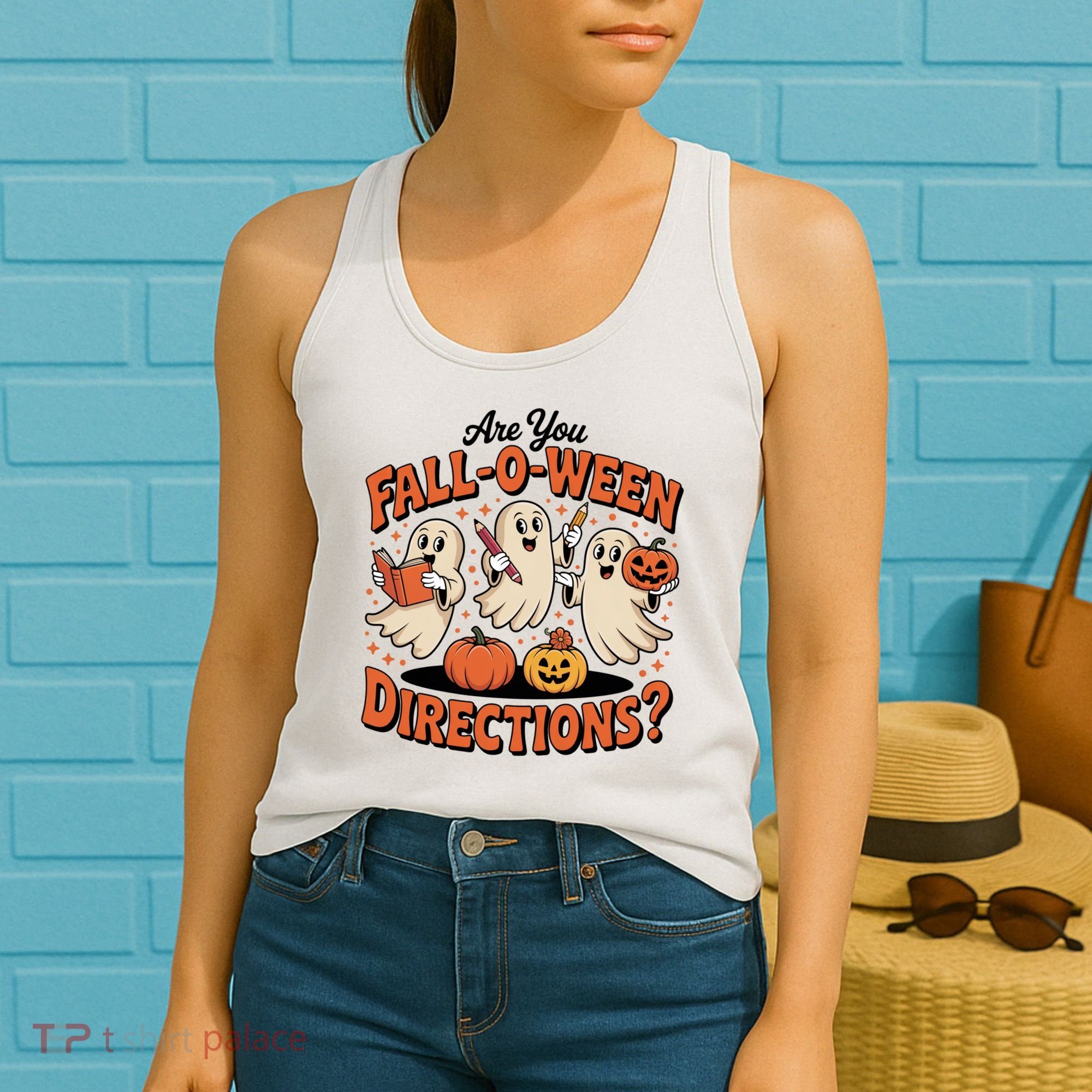 Funny Gift For Halloween Teachers Are You Fall O Ween Directions Women's Tank Top