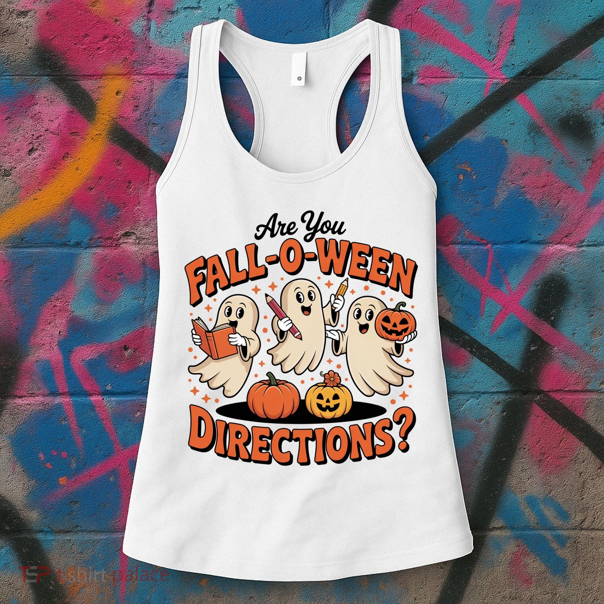 Funny Gift For Halloween Teachers Are You Fall O Ween Directions Women's Tank Top