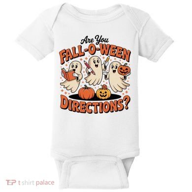 Funny Gift For Halloween Teachers Are You Fall O Ween Directions Baby Bodysuit