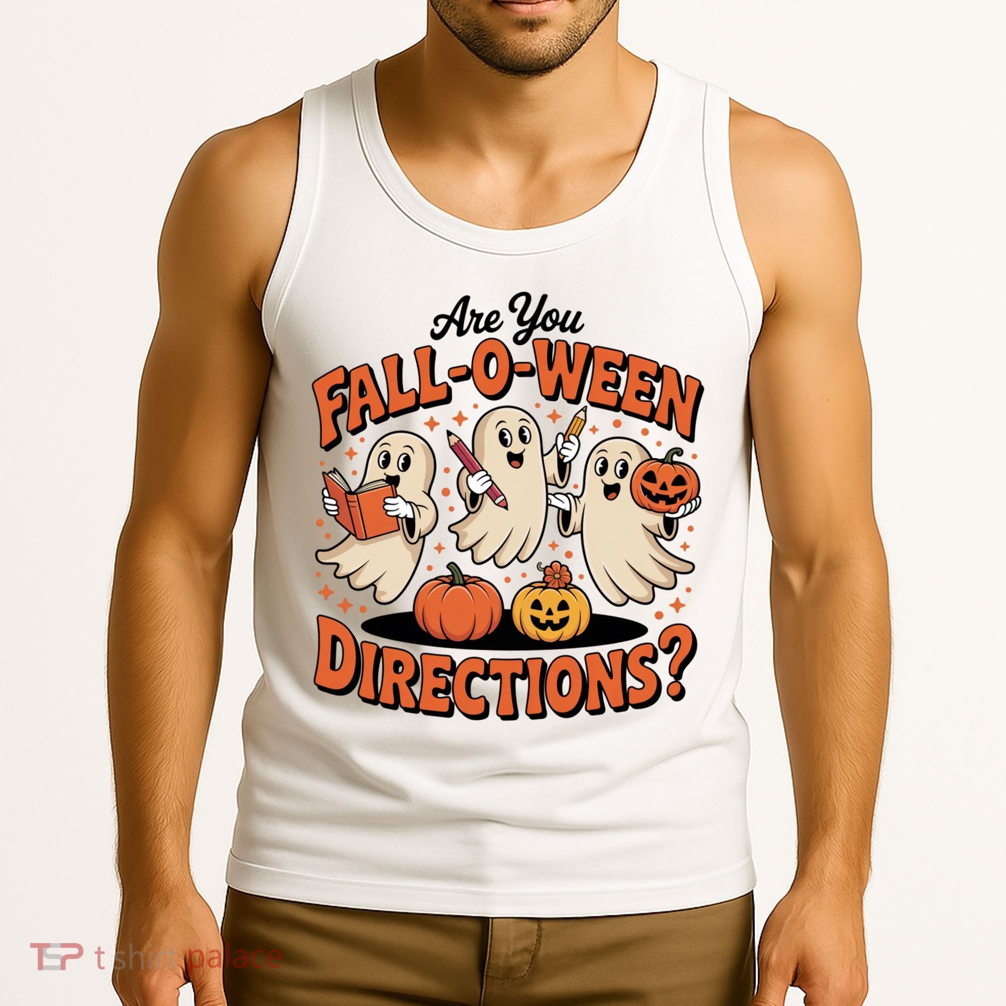 Funny Gift For Halloween Teachers Are You Fall O Ween Directions Tank Top