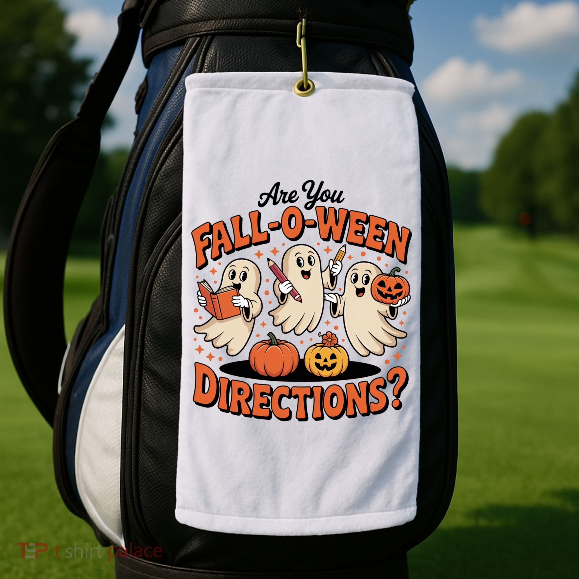 Funny Gift For Halloween Teachers Are You Fall O Ween Directions Golf Towel