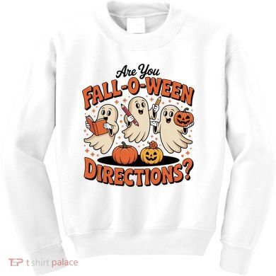 Funny Gift For Halloween Teachers Are You Fall O Ween Directions Kids Sweatshirt