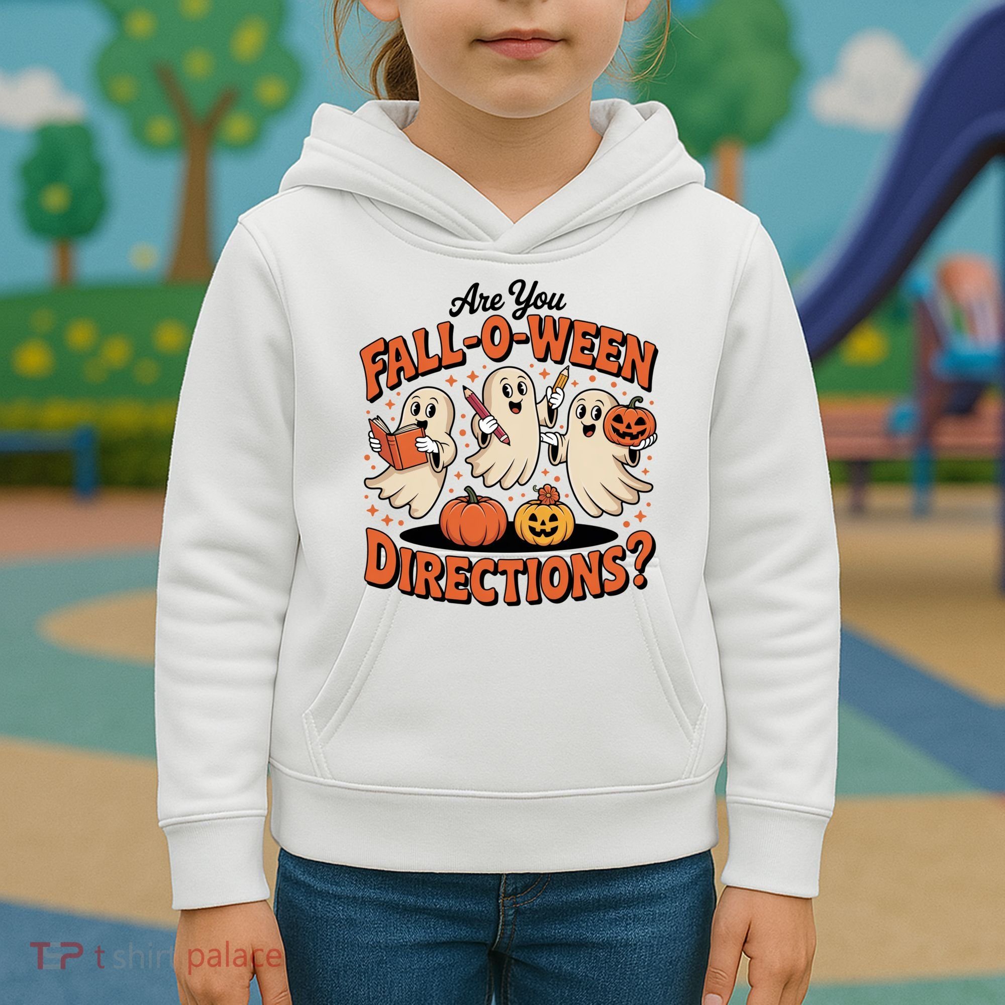 Funny Gift For Halloween Teachers Are You Fall O Ween Directions Kids Hoodie