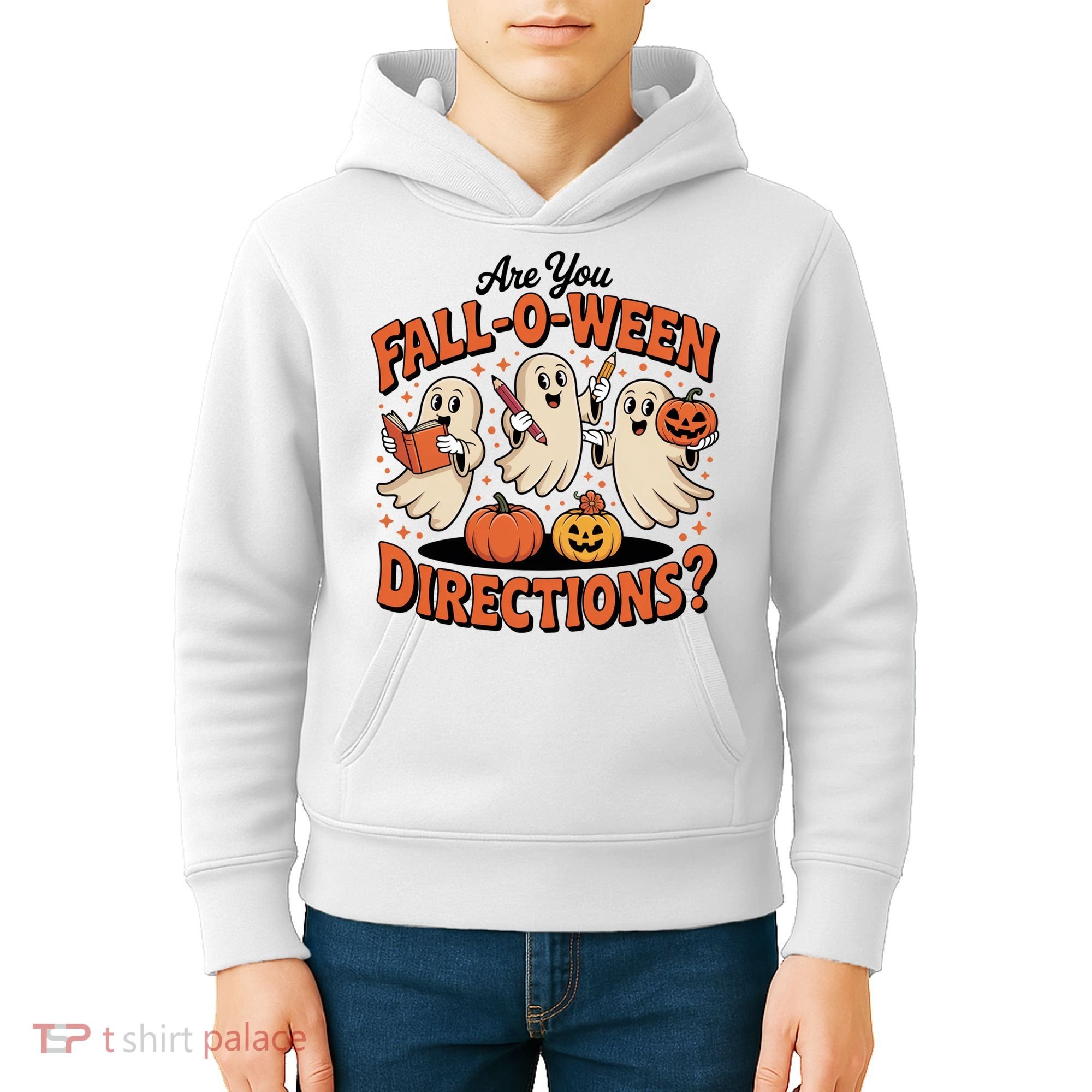 Funny Gift For Halloween Teachers Are You Fall O Ween Directions Kids Hoodie