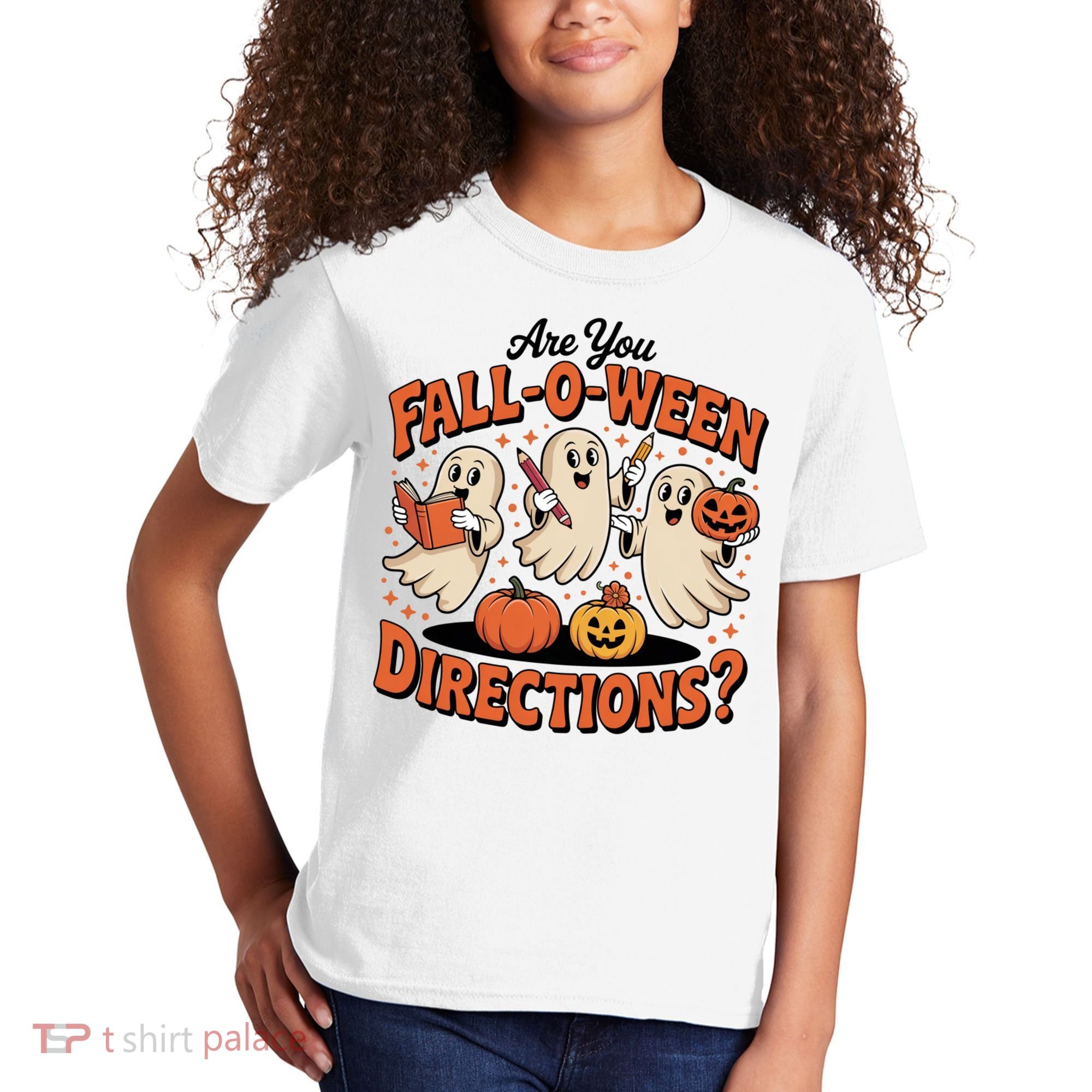Funny Gift For Halloween Teachers Are You Fall O Ween Directions Kids T-Shirt