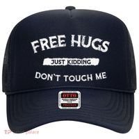 Funny Gift Free Hugs Just Kidding Don`T Touch Me Hat thumb 0