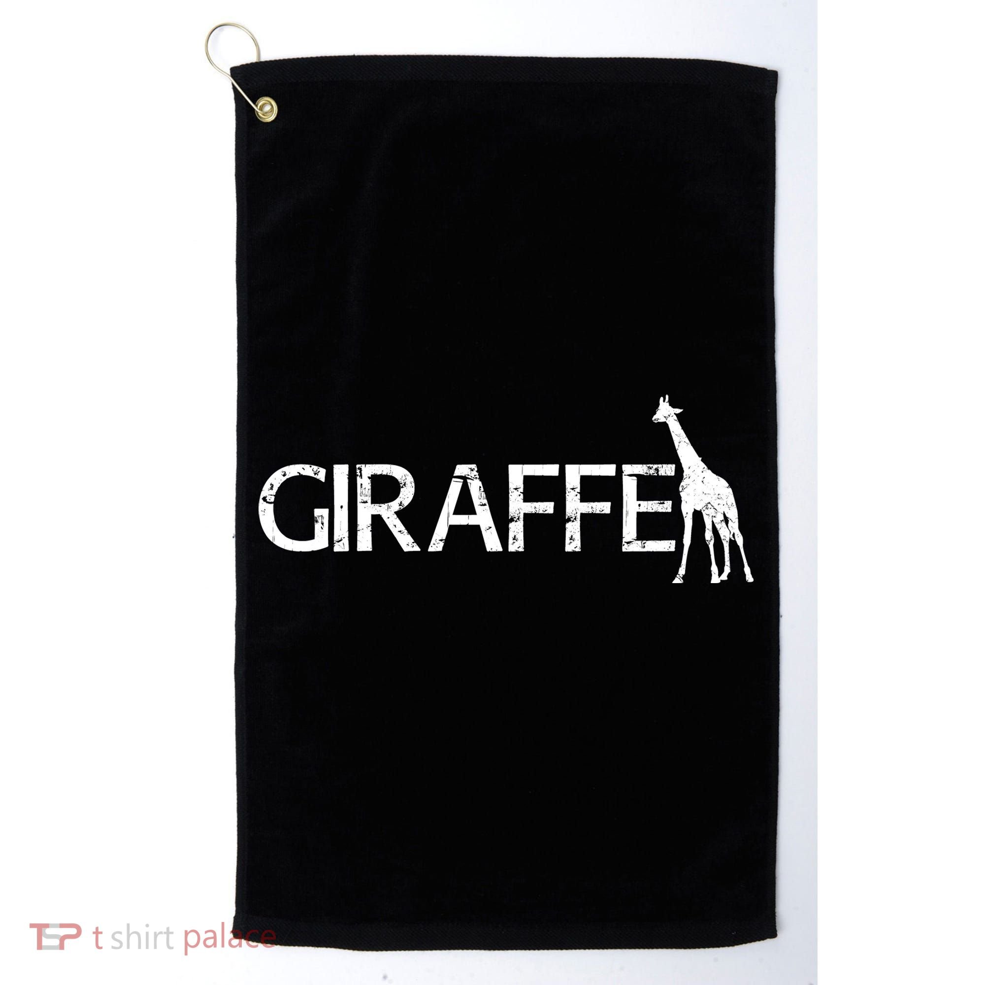 Funny Gift For Giraffe Lover Logo Golf Towel