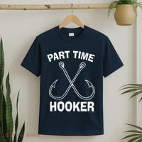 Fishing Gear Funny Part Time Vintage Gift Hooker T-Shirt thumb 2