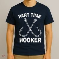 Fishing Gear Funny Part Time Vintage Gift Hooker T-Shirt thumb 3