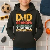 Funny Great Grandpa for Fathers Day Kids Hoodie thumb 2