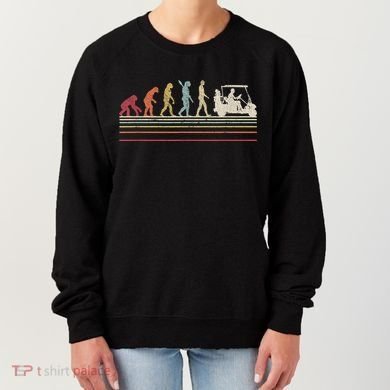 Funny Golf Gift Retro Style Evolution Of Man Women's Sweatshirt