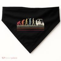 Funny Golf Gift Retro Style Evolution Of Man USA-Made Doggie Bandana thumb 0