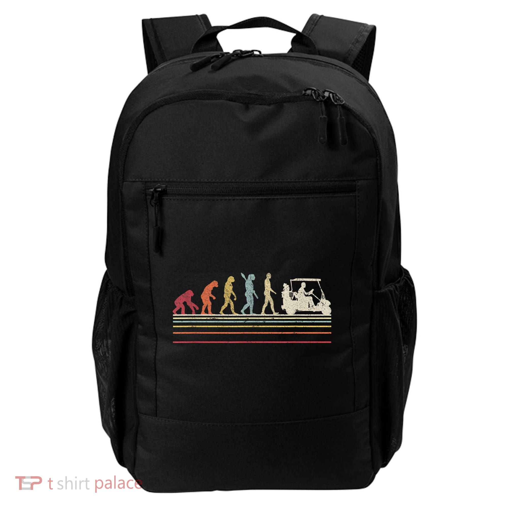 Funny Golf Gift Retro Style Evolution Of Man Backpack