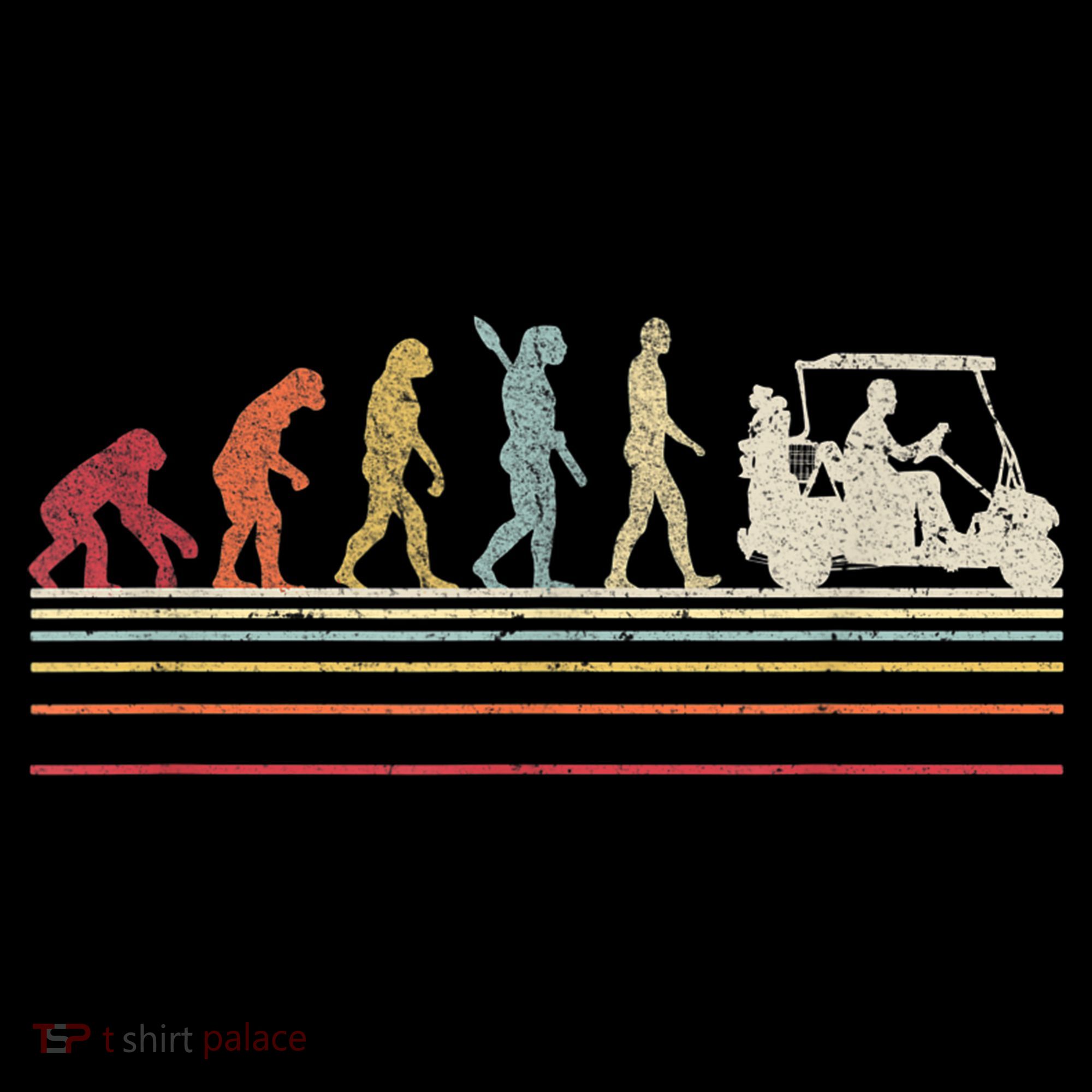 Funny Golf Gift Retro Style Evolution Of Man Ornament