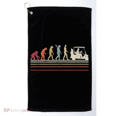 Funny Golf Gift Retro Style Evolution Of Man Golf Towel