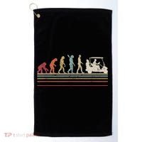Funny Golf Gift Retro Style Evolution Of Man Golf Towel thumb 0