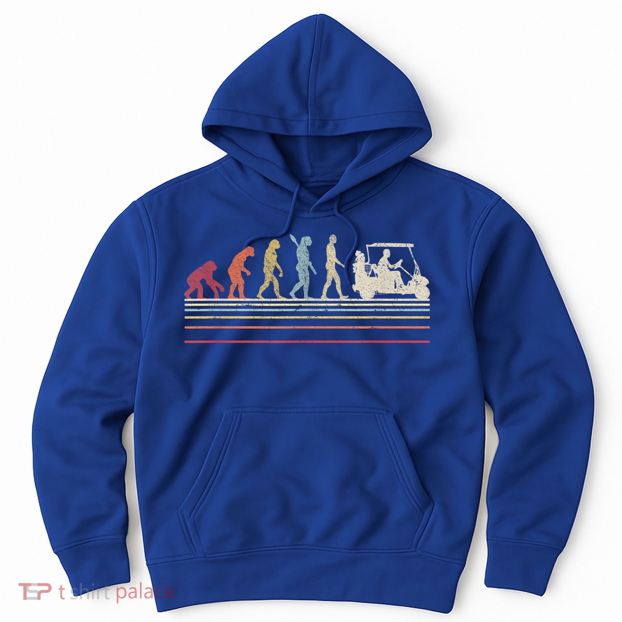 Funny Golf Gift Retro Style Evolution Of Man Hoodie