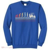 Funny Golf Gift Retro Style Evolution Of Man Sweatshirt thumb 0