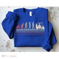 Funny Golf Gift Retro Style Evolution Of Man Sweatshirt thumb 2